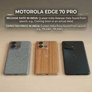 Official teaser of Motorola Edge 70 Pro showing curved display and triple camera setup